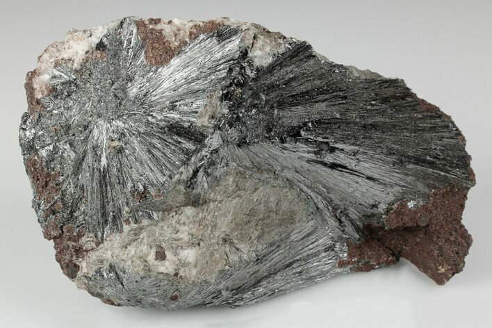 Metallic, Needle-Like Pyrolusite Crystals - Morocco #183890